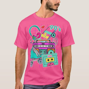 Retro 80er Jahre Party Elements - Pop Art - Music T-Shirt