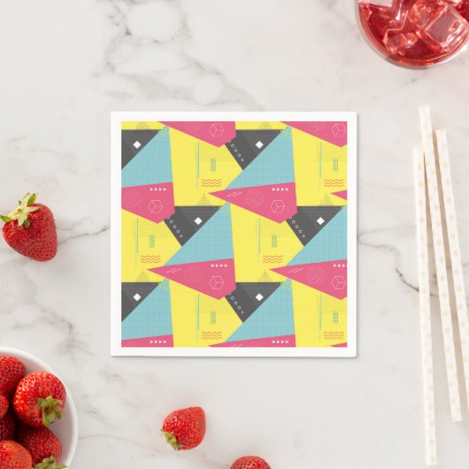 Retro 80er Jahre Stilpapier Napkins Serviette (Beispiel)