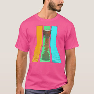 Retro 80er Jahre Vintage Style Djembe Trommel T-Shirt