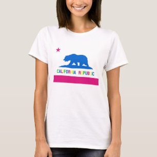Retro-80er-Kalifornien-Republik-Flagge T-Shirt