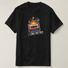 Retro-80er-Kassette-T-Shirt – Ich liebe Retro T-Shirt