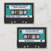 Retro 80er Kassetten-Band Visitenkarte (Vorne/Hinten)