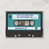 Retro 80er Kassetten-Band Visitenkarte (Rückseite)