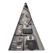 Retro 80er Kassettenrekorder Muster. Partyhütchen (Rechts)