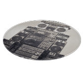 Retro 80er Kassettenrekorder Muster. Schneidebrett (Ecke)