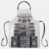 Retro 80er Kassettenrekorder Muster.