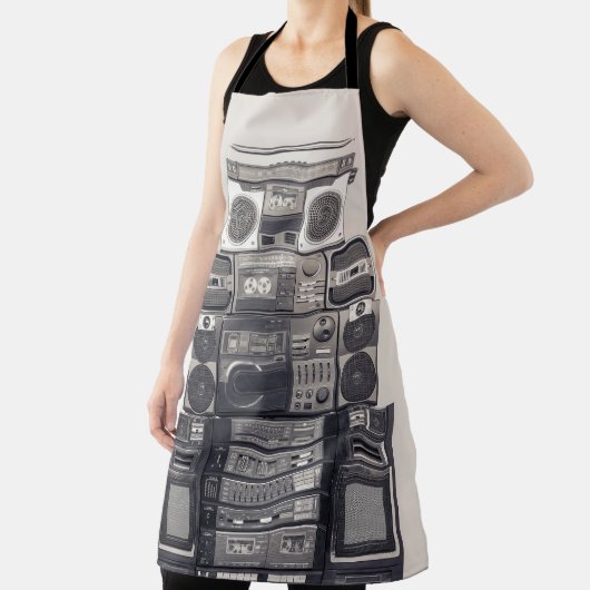 Retro 80er Kassettenrekorder Muster. Schürze (InSitu)