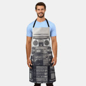 Retro 80er Kassettenrekorder Muster. Schürze (Getragen)