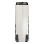 Retro 80er Kassettenrekorder Muster. Thermosbecher (Rückseite)