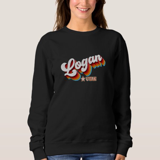 Retro 80er Logan Utah Ut Sweatshirt (Vorderseite)