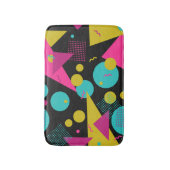 Retro 80er Memphis Geometric Design Badematte (Vorderseite Vertikal)