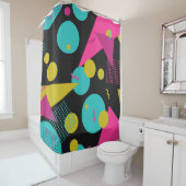 Retro 80er Memphis Geometric Design Duschvorhang (Beispiel)