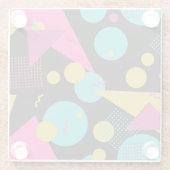 Retro 80er Memphis Geometric Design Glasuntersetzer (Rückseite)