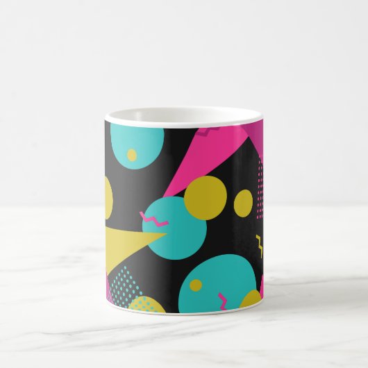 Retro 80er Memphis Geometric Design Kaffeetasse (Mittel)