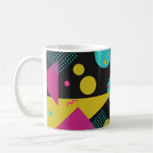Retro 80er Memphis Geometric Design Kaffeetasse (Links)