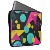Retro 80er Memphis Geometric Design Laptopschutzhülle (Vorne Rechts)