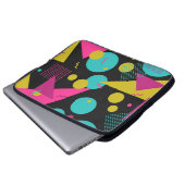 Retro 80er Memphis Geometric Design Laptopschutzhülle (Vorne Knopf)