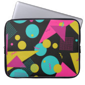 Retro 80er Memphis Geometric Design Laptopschutzhülle (Vorderseite)