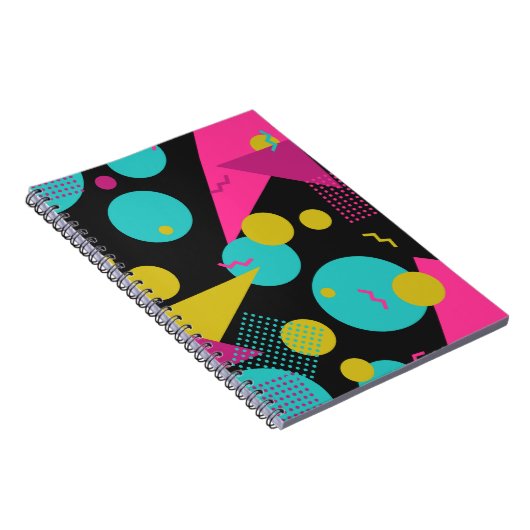 Retro 80er Memphis Geometric Design Notizblock (Rechte Seite)