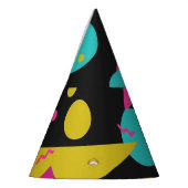 Retro 80er Memphis Geometric Design Partyhütchen (Links)
