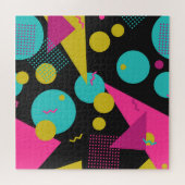 Retro 80er Memphis Geometric Design Puzzle (Horizontal)