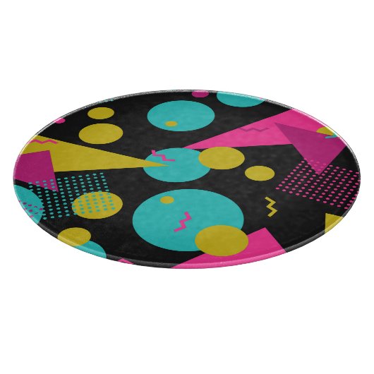 Retro 80er Memphis Geometric Design Schneidebrett (Ecke)