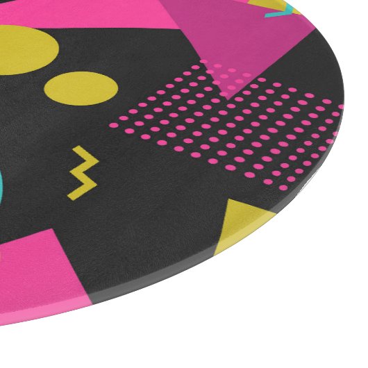 Retro 80er Memphis Geometric Design Schneidebrett (Ecke)