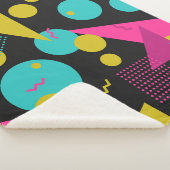 Retro 80er Memphis Geometric Design Sherpadecke (3/4)