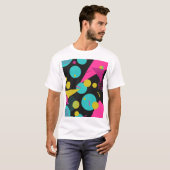 Retro 80er Memphis Geometric Design T-Shirt (Vorne ganz)