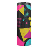 Retro 80er Memphis Geometric Design Thermosbecher (Rückseite)