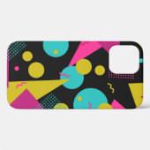 Retro-80er Memphis-Geometrie-Design Case-Mate iPhone Hülle (Rückseite (Horizontal))