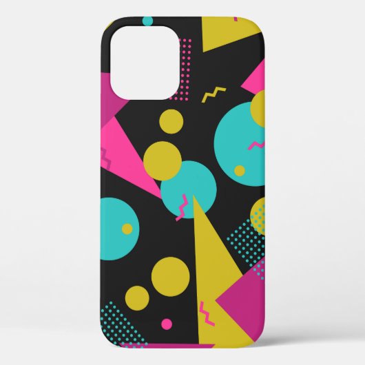 Retro-80er Memphis-Geometrie-Design Case-Mate iPhone Hülle (Rückseite)