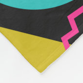 Retro-80er Memphis-Geometrie-Design Fleecedecke (Ecke)