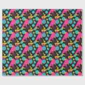 Retro-80er Memphis-Geometrie-Design Geschenkpapier (Flach)
