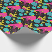Retro-80er Memphis-Geometrie-Design Geschenkpapier (Ecke)