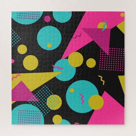Retro-80er Memphis-Geometrie-Design Puzzle (Vertikal)