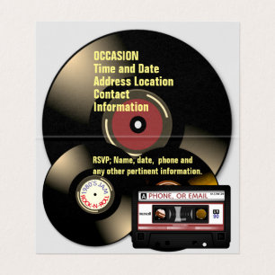 Retro 80er Mix-Tape-Kassetten und -Platten