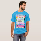 Retro 80er Movies VHS-Stapel T-Shirt (Vorne ganz)