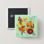 Retro 80er Musik Button (Vorne & Hinten)