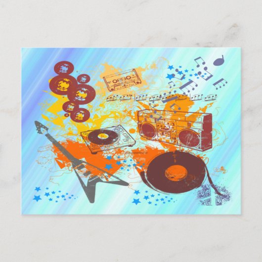 Retro-80er-Musik Postkarte (Vorderseite)