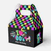 Retro 80er Neon Birthday Fevor Boxes Geschenkschachtel (Rückseite)