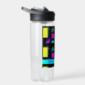 RETRO 80er NEON FLUORESCENT FARBFARBIGE RAINBOW-FO Trinkflasche (Rechts)