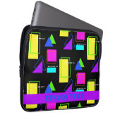 RETRO 80er NEON FLUORO BOLD FARBGEOMETRISCHE FORME Laptopschutzhülle (Vorne Rechts)