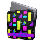 RETRO 80er NEON FLUORO BOLD FARBGEOMETRISCHE FORME Laptopschutzhülle (Vorderseite Links)