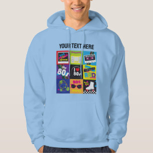 Retro-80er-Neon-Grafik-Ästhetik-Popkultur Hoodie