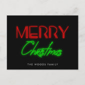 Retro 80er Neon Lichter Frohe Weihnachten (Vorderseite)