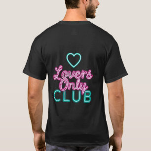 Retro 80er Neon-Liebhaber-Only-Club-Ästhetik Herz T-Shirt