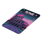 Retro 80er Neon Synthwave Colosseum Rome Magnet (Linke Seite)