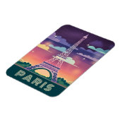 Retro 80er Neon Synthwave Eiffel Tower Paris Frank Magnet (Linke Seite)