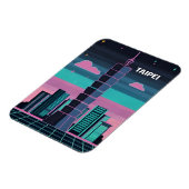 Retro 80er Neon Synthwave Taipei 101 Taiwan Magnet (Linke Seite)